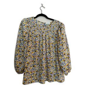 ACCEPTING ALL OFFERS! Pleione Floral Top Smocked XL Colorful